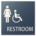 Restroom Sign w/ Female & ISA Symbols