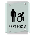 Restroom Sign w/Male & Dynamic ISA Symbols