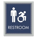 Restroom Sign w/Male & Dynamic ISA Symbols