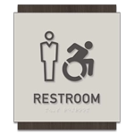Restroom Sign w/Male & Dynamic ISA Symbols