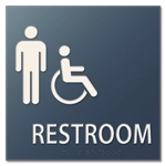 Restroom Sign w/Male & ISA Symbols