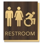 Restroom Sign w/Unisex & Dynamic ISA Symbols