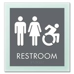 Restroom Sign w/Unisex & Dynamic ISA Symbols