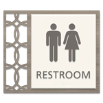 Restroom Sign w/ Unisex Symbols
