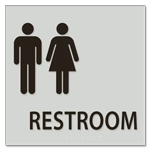 Restroom Sign w/ Unisex Symbols