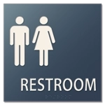 Restroom Sign w/ Unisex Symbols