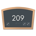 Room Number Sign w/Symbols