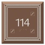 Room Number Sign w/Symbols
