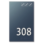 Room Number Sign w/Symbols