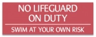 South Carolina No Lifeguard On Duty Sign