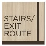 "Stairs/Exit Route" Egress Sign - CA Compliant