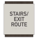"Stairs/Exit Route" Egress Sign - CA Compliant