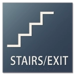 Stairs / Exit Sign w/Symbol