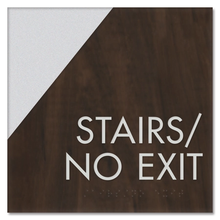 "Stairs/No Exit" Egress Sign - CA Compliant