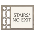 "Stairs/No Exit" Egress Sign - CA Compliant