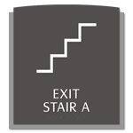 Stairway Exit Sign - DC Compliant