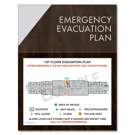 Standard Entrance Evacuation Plans - CA Compliant