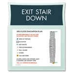 Standard Stairway Evacuation Plans - CA Compliant
