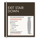 Standard Stairway Evacuation Plans - CA Compliant