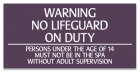 Texas No Lifeguard on Duty Pool Sign