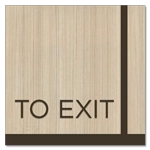 "To Exit" Egress Sign - CA Compliant