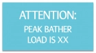 Utah Peak Bather Load Pool Sign