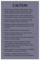 Utah Spa Rules Caution Sign