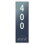 Vertical Room Number Sign w/ Symbols