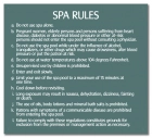 Virginia Spa Rules Sign