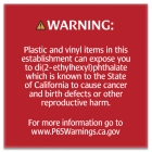 Warning Sign: Plastic and Vinyl