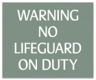Washington DC No Lifeguard Pool Sign