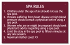 Washington Spa Rules Sign
