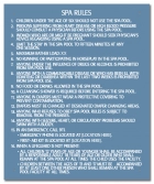 Washington Spa Rules Sign