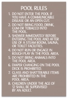 Wisconsin Pool Rules Sign