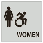 Women Sign w/Female & Dynamic ISA Symbols