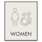 Women Sign w/Female & Dynamic ISA Symbols