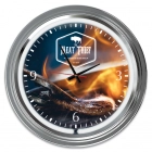 16" Chrome Steel Neon Clock