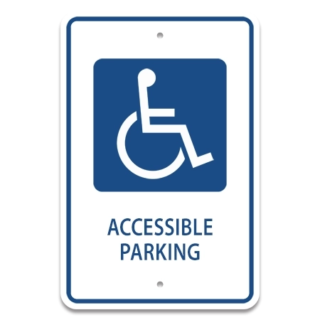 Accessible Parking Sign w/ISA Symbol