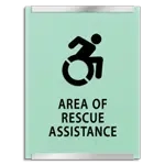Area of Rescue Assistance Sign - NYC Compliant