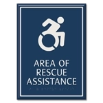 Area of Rescue Assistance Sign - NYC Compliant
