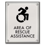 Area of Rescue Assistance Sign - NYC Compliant