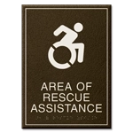 Area of Rescue Assistance Sign - NYC Compliant