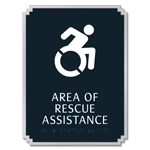 Area of Rescue Assistance Sign - NYC Compliant
