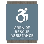 Area of Rescue Assistance Sign - NYC Compliant