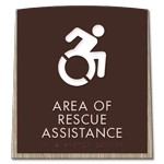 Area of Rescue Assistance Sign - NYC Compliant