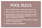 Arizona Pool and Spa Rules Sign