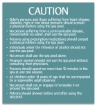 Arkansas Spa Rules Caution Sign