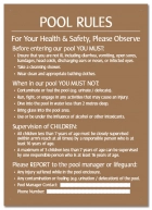 British Columbia Pool Rules Sign
