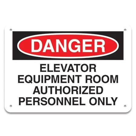 Elevator Equipment Room Sign