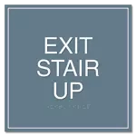 "Exit Stair Up" Egress Sign - CA Compliant
